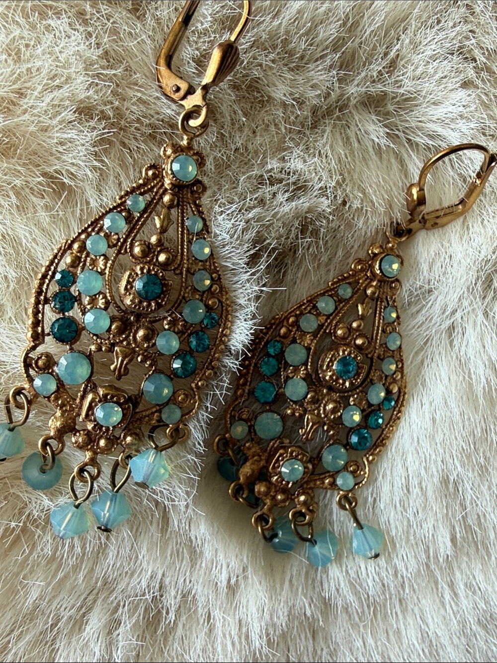 La Vie Parisienne by Catherine Popesco Filigree Teardrop Earrings